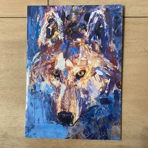 Artist Print -Oil Painting Blank Greeting Card Wolves Wolf- Hannah Shook